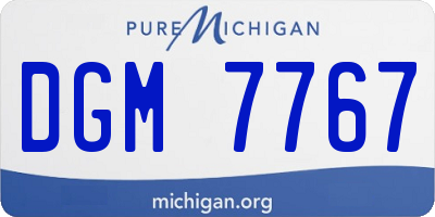 MI license plate DGM7767