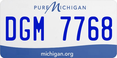 MI license plate DGM7768