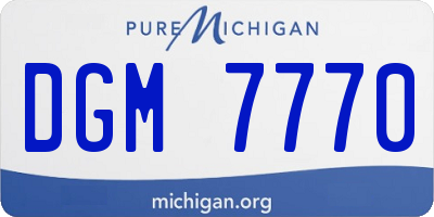 MI license plate DGM7770