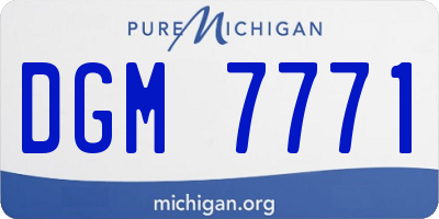 MI license plate DGM7771