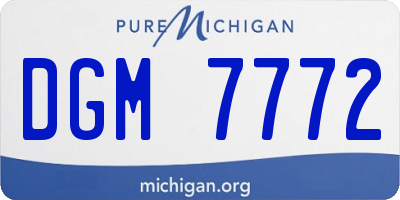 MI license plate DGM7772
