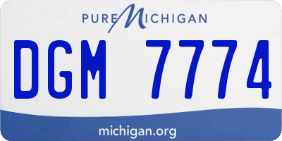 MI license plate DGM7774