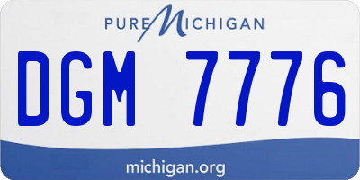MI license plate DGM7776