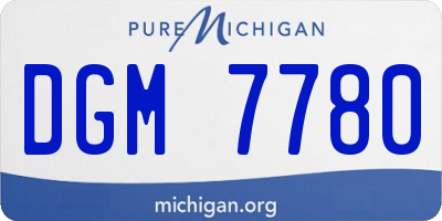 MI license plate DGM7780