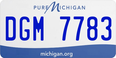 MI license plate DGM7783