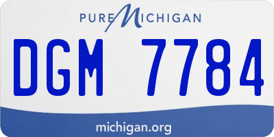 MI license plate DGM7784