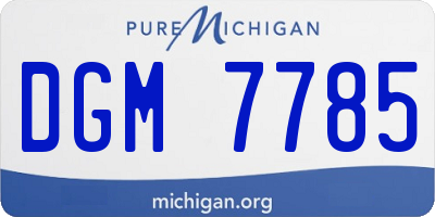 MI license plate DGM7785