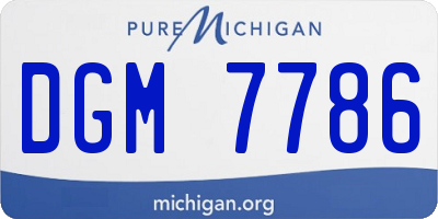 MI license plate DGM7786