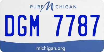 MI license plate DGM7787