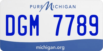 MI license plate DGM7789