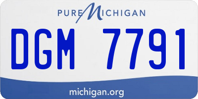 MI license plate DGM7791