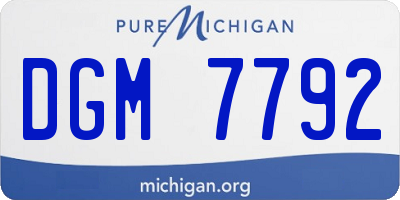 MI license plate DGM7792