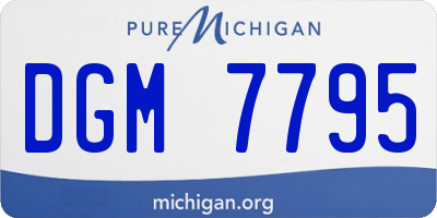 MI license plate DGM7795