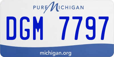 MI license plate DGM7797
