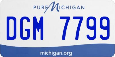 MI license plate DGM7799