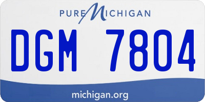 MI license plate DGM7804