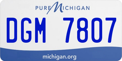 MI license plate DGM7807