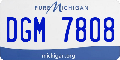 MI license plate DGM7808