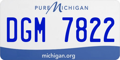 MI license plate DGM7822