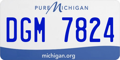 MI license plate DGM7824