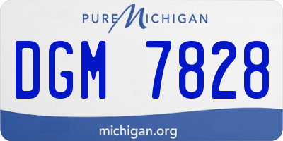 MI license plate DGM7828