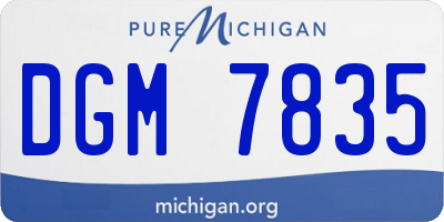 MI license plate DGM7835