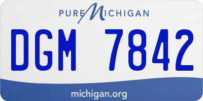 MI license plate DGM7842