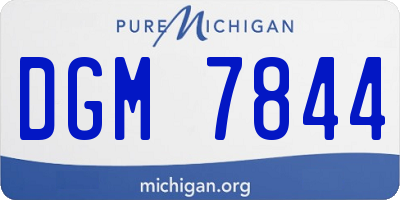 MI license plate DGM7844