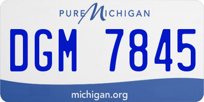 MI license plate DGM7845