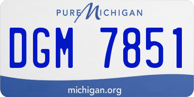 MI license plate DGM7851