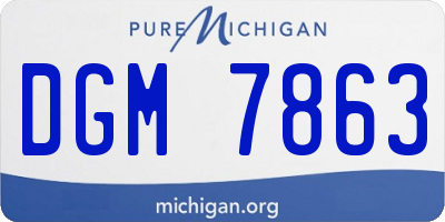 MI license plate DGM7863