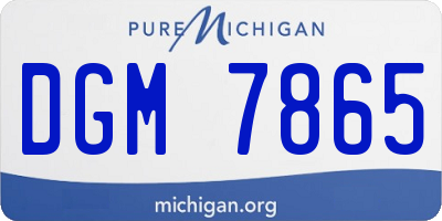 MI license plate DGM7865