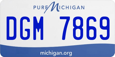 MI license plate DGM7869