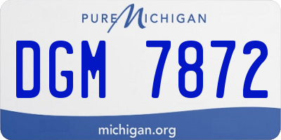 MI license plate DGM7872
