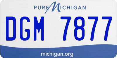 MI license plate DGM7877