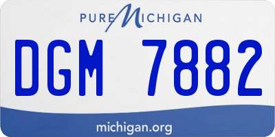 MI license plate DGM7882