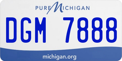 MI license plate DGM7888