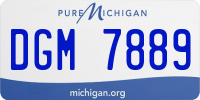 MI license plate DGM7889
