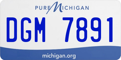 MI license plate DGM7891