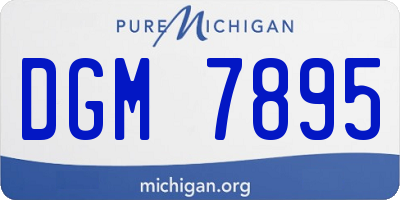 MI license plate DGM7895