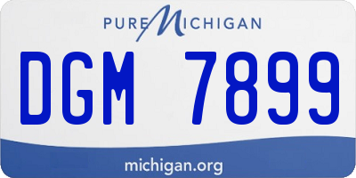 MI license plate DGM7899
