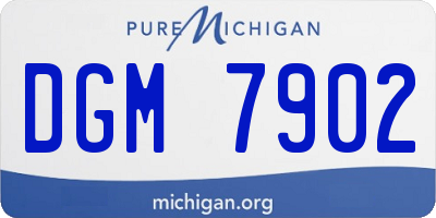 MI license plate DGM7902