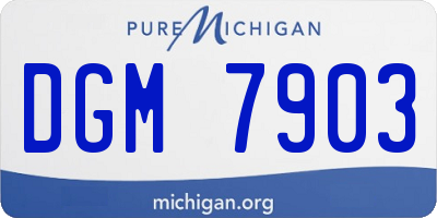 MI license plate DGM7903