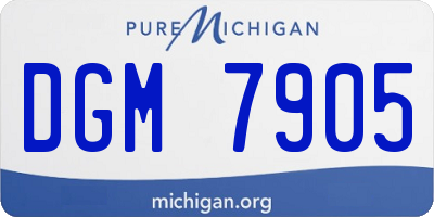 MI license plate DGM7905