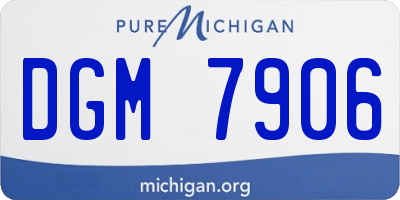 MI license plate DGM7906