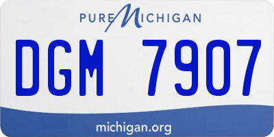 MI license plate DGM7907