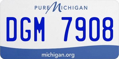 MI license plate DGM7908