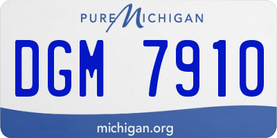 MI license plate DGM7910