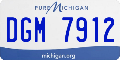 MI license plate DGM7912
