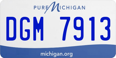 MI license plate DGM7913
